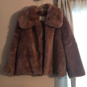 Purple fur jacket